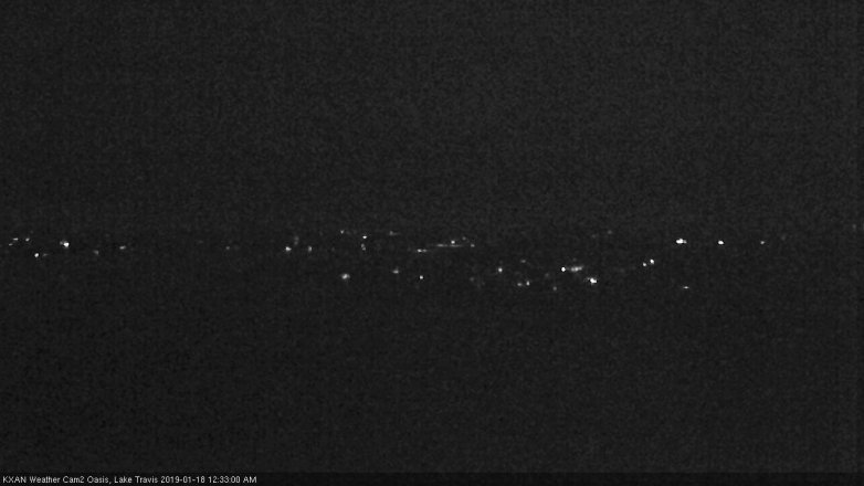 Lake Travis webcam, January 17, 2019 11:35 PM CT