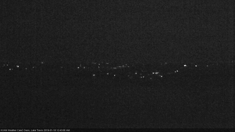 Lake Travis webcam, January 17, 2019 11:45 PM CT