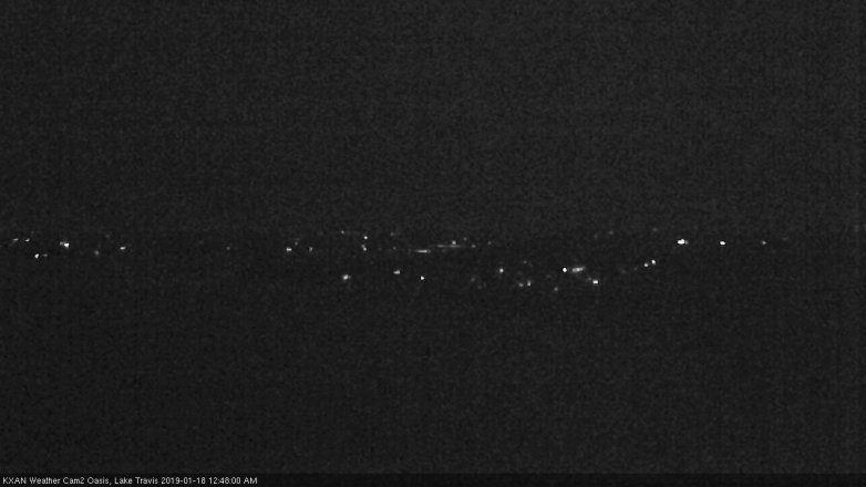 Lake Travis webcam, January 17, 2019 11:50 PM CT
