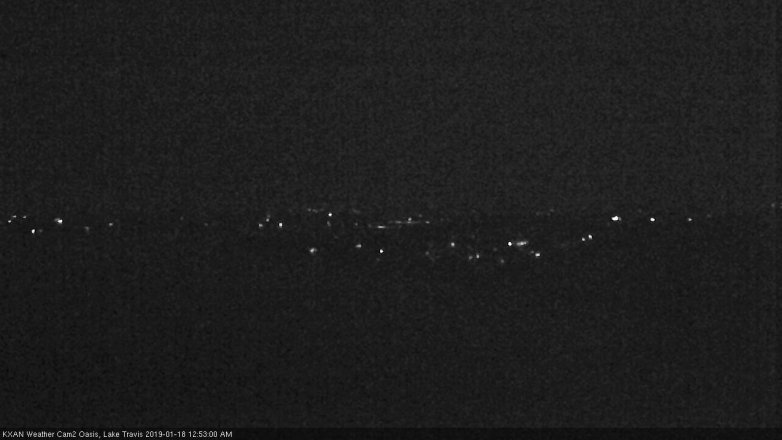 Lake Travis webcam, January 17, 2019 11:55 PM CT