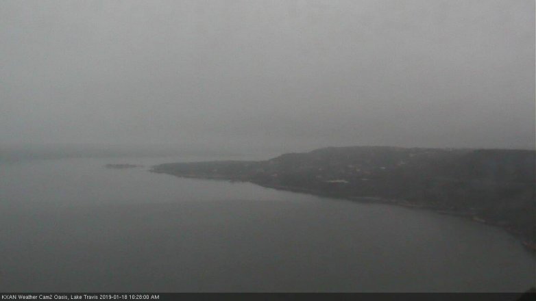Lake Travis webcam, January 18, 2019 9:30 AM CT