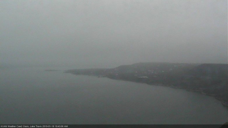 Lake Travis webcam, January 18, 2019 9:45 AM CT