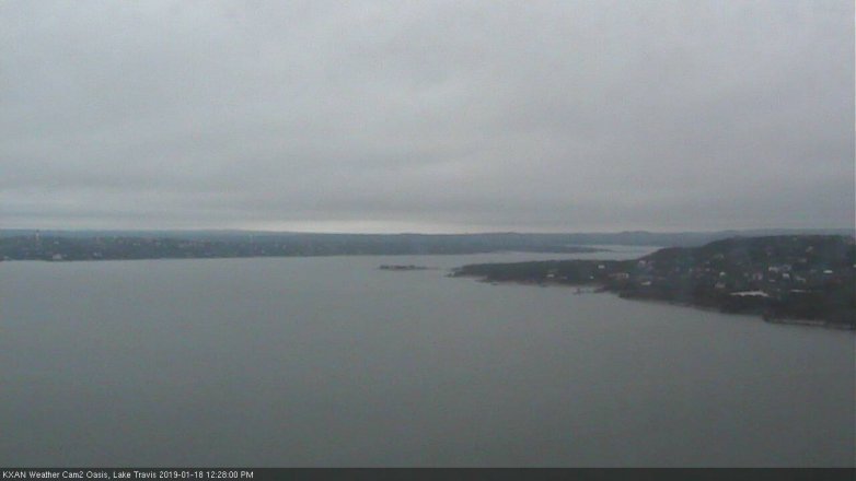 Lake Travis webcam, January 18, 2019 11:30 AM CT