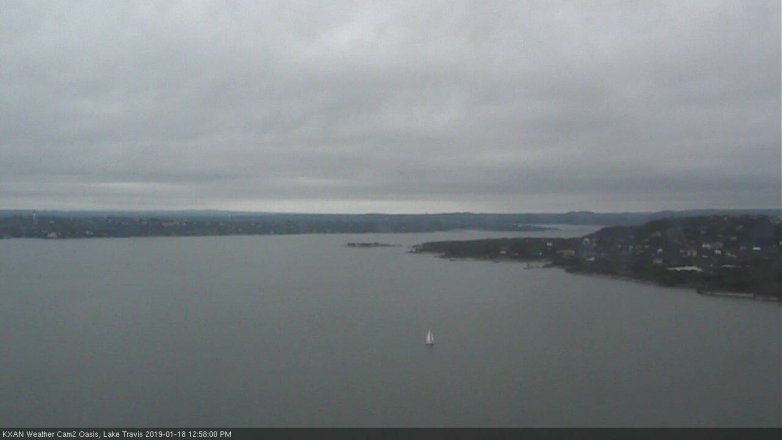 Lake Travis webcam, January 18, 2019 12:00 PM CT