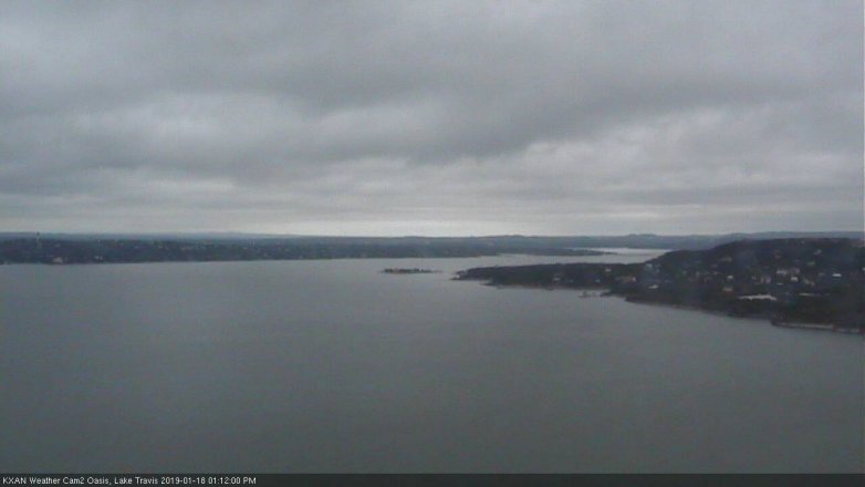 Lake Travis webcam, January 18, 2019 12:15 PM CT