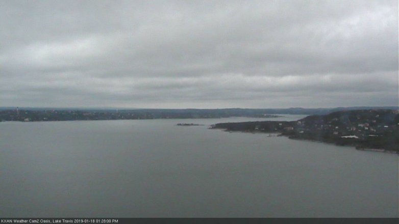 Lake Travis webcam, January 18, 2019 12:30 PM CT