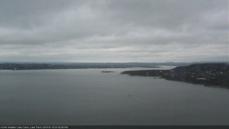 Lake Travis webcam, January 18, 2019 12:45 PM CT
