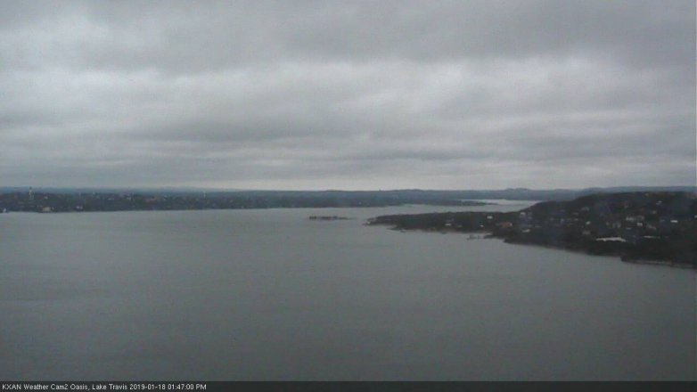 Lake Travis webcam, January 18, 2019 12:50 PM CT