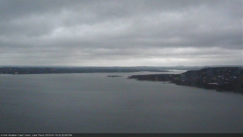 Lake Travis webcam, January 18, 2019 1:05 PM CT