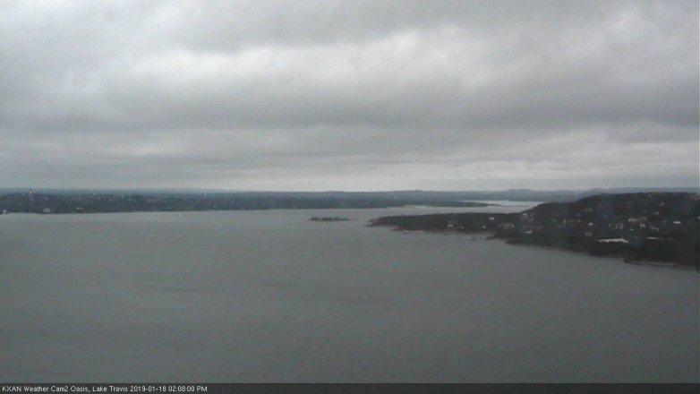 Lake Travis webcam, January 18, 2019 1:10 PM CT