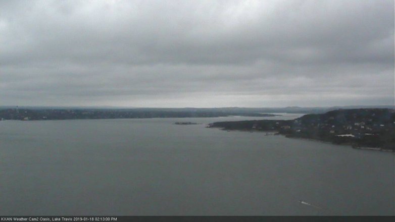 Lake Travis webcam, January 18, 2019 1:15 PM CT