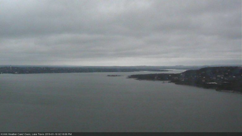 Lake Travis webcam, January 18, 2019 1:20 PM CT