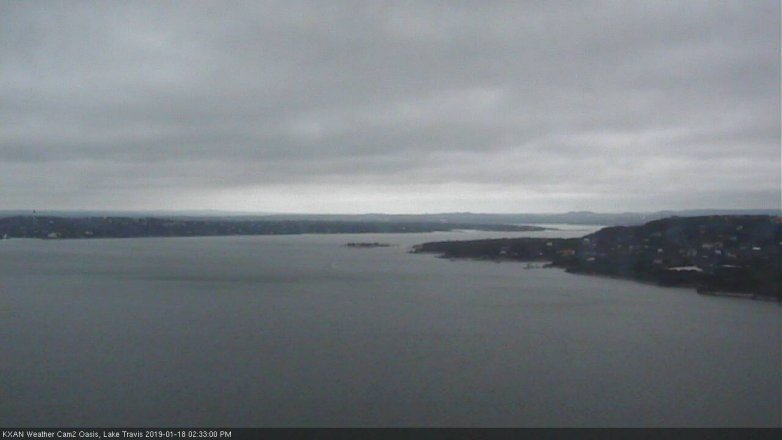 Lake Travis webcam, January 18, 2019 1:35 PM CT