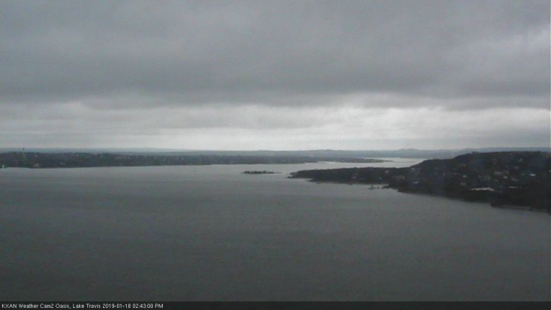 Lake Travis webcam, January 18, 2019 1:45 PM CT