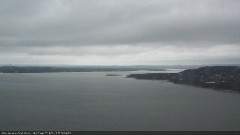 Lake Travis webcam, January 18, 2019 1:55 PM CT