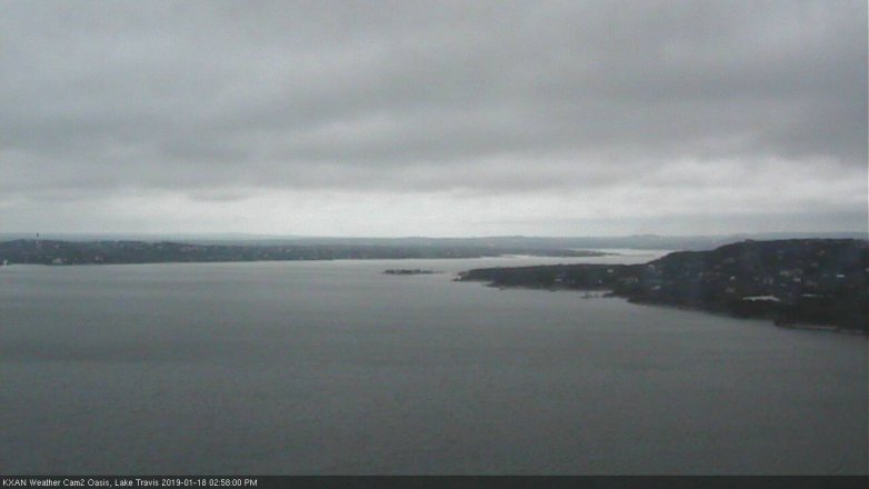 Lake Travis webcam, January 18, 2019 2:00 PM CT