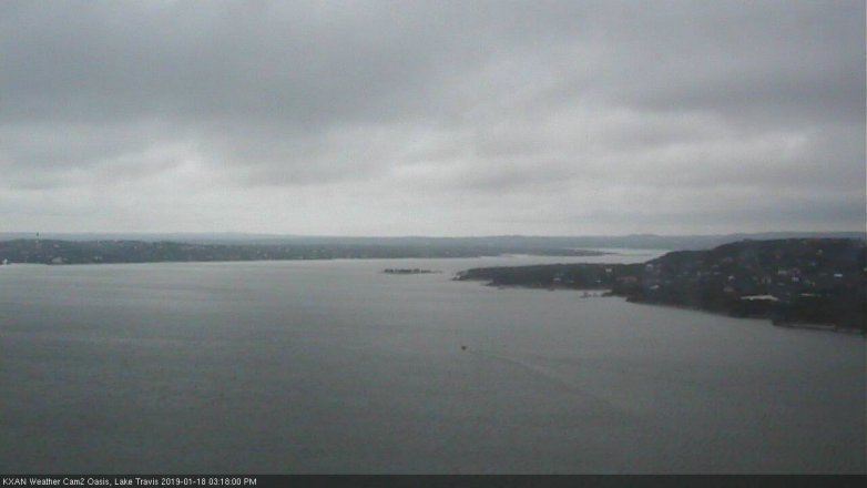 Lake Travis webcam, January 18, 2019 2:20 PM CT