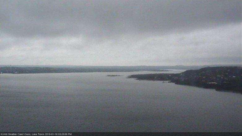 Lake Travis webcam, January 18, 2019 2:30 PM CT