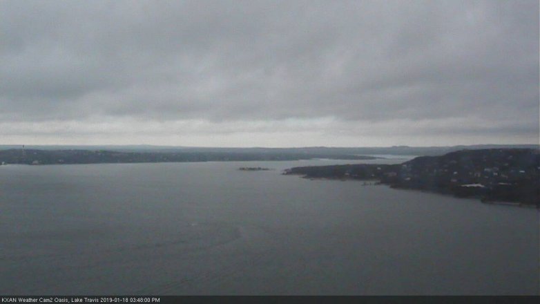 Lake Travis webcam, January 18, 2019 2:50 PM CT