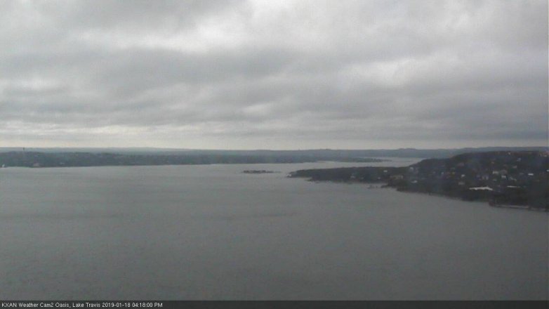 Lake Travis webcam, January 18, 2019 3:20 PM CT