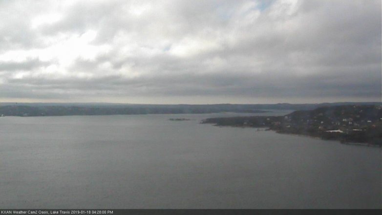 Lake Travis webcam, January 18, 2019 3:30 PM CT