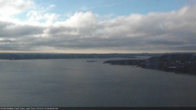Lake Travis webcam, January 18, 2019 3:50 PM CT