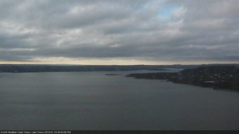 Lake Travis webcam, January 18, 2019 3:55 PM CT