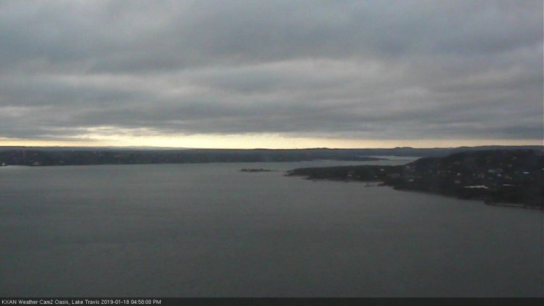 Lake Travis webcam, January 18, 2019 4:00 PM CT
