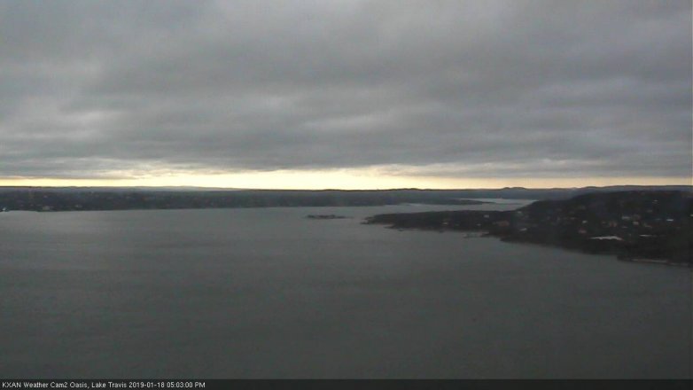 Lake Travis webcam, January 18, 2019 4:05 PM CT