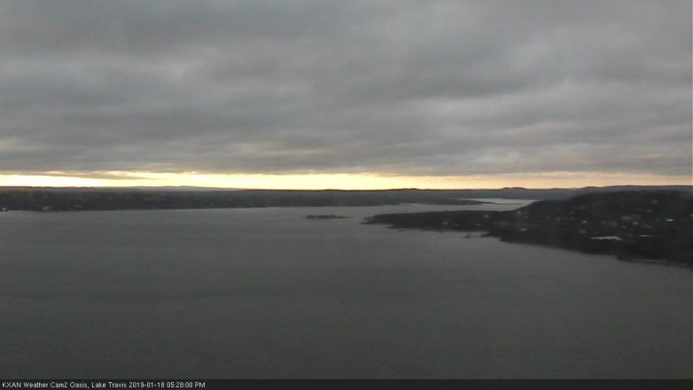Lake Travis webcam, January 18, 2019 4:30 PM CT
