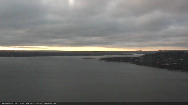 Lake Travis webcam, January 18, 2019 4:35 PM CT