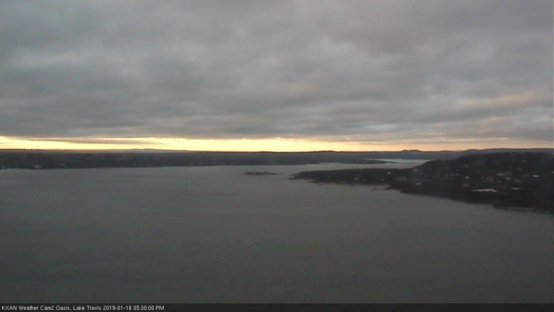 Lake Travis webcam, January 18, 2019 4:40 PM CT