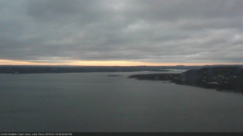 Lake Travis webcam, January 18, 2019 4:45 PM CT