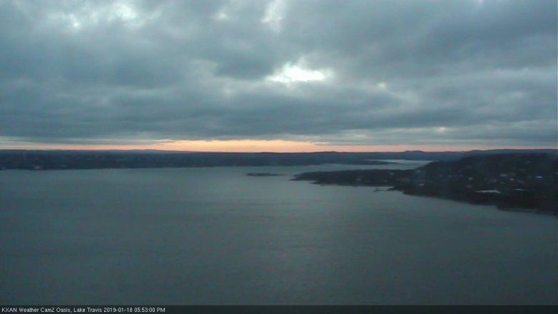 Lake Travis webcam, January 18, 2019 4:55 PM CT