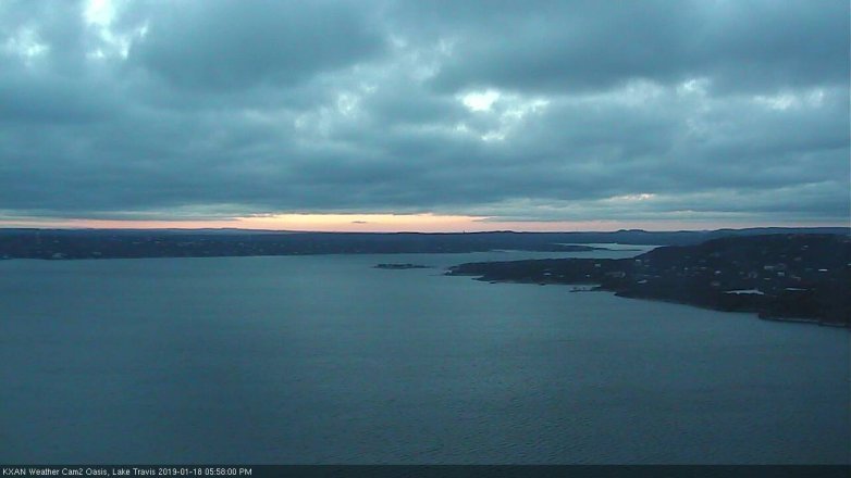 Lake Travis webcam, January 18, 2019 5:00 PM CT