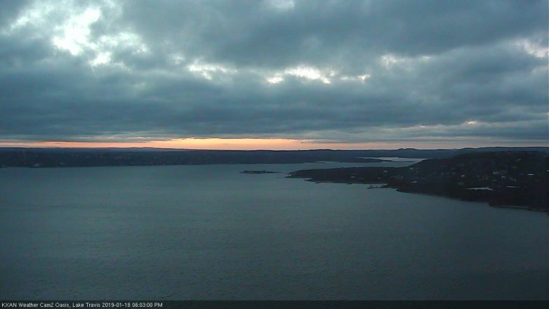 Lake Travis webcam, January 18, 2019 5:05 PM CT