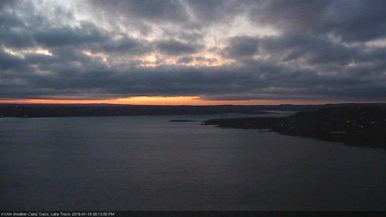 Lake Travis webcam, January 18, 2019 5:15 PM CT