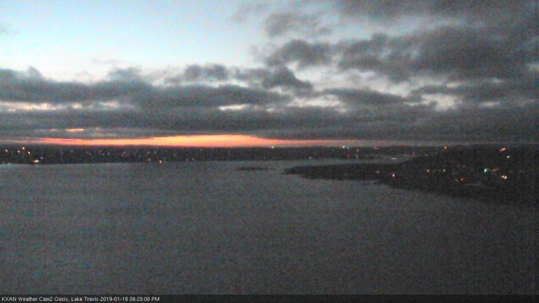 Lake Travis webcam, January 18, 2019 5:30 PM CT