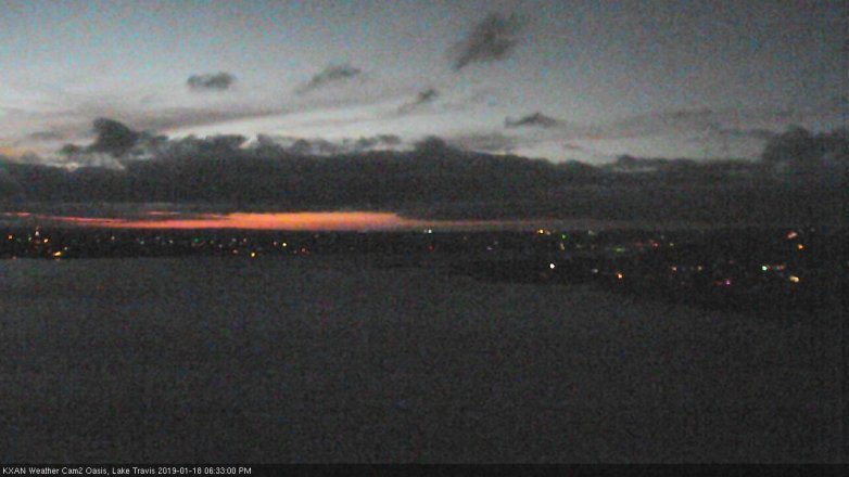 Lake Travis webcam, January 18, 2019 5:35 PM CT