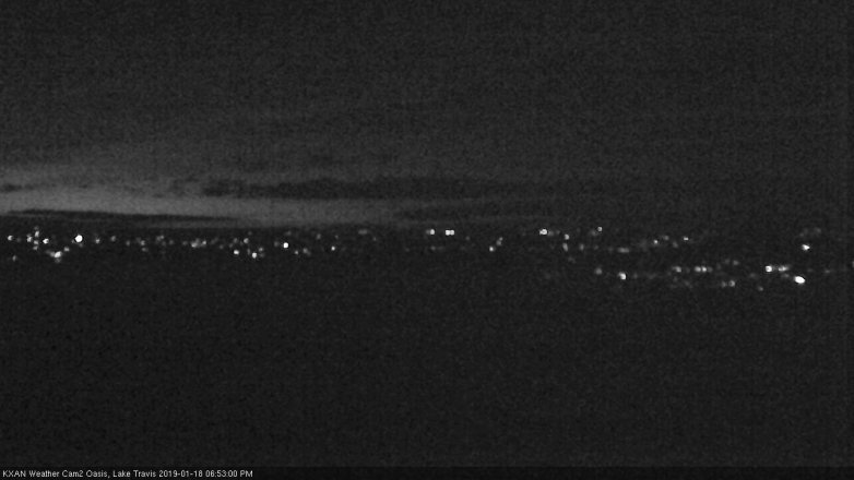 Lake Travis webcam, January 18, 2019 5:55 PM CT