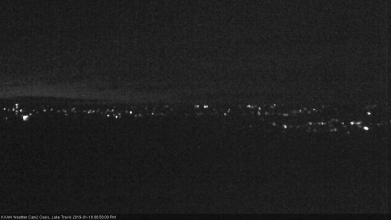 Lake Travis webcam, January 18, 2019 6:00 PM CT