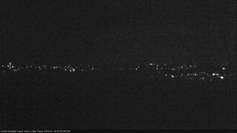 Lake Travis webcam, January 18, 2019 6:55 PM CT