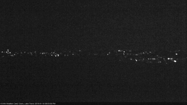 Lake Travis webcam, January 18, 2019 7:05 PM CT