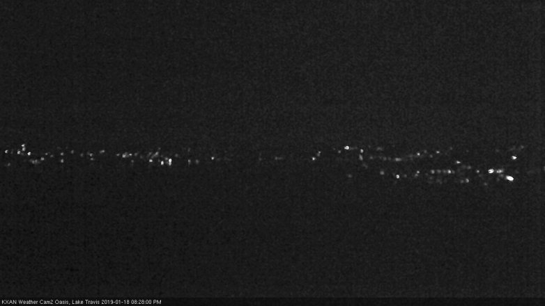 Lake Travis webcam, January 18, 2019 7:30 PM CT