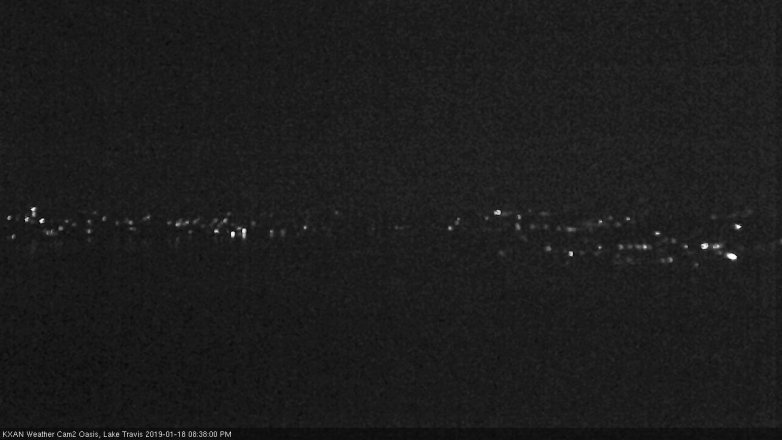Lake Travis webcam, January 18, 2019 7:40 PM CT