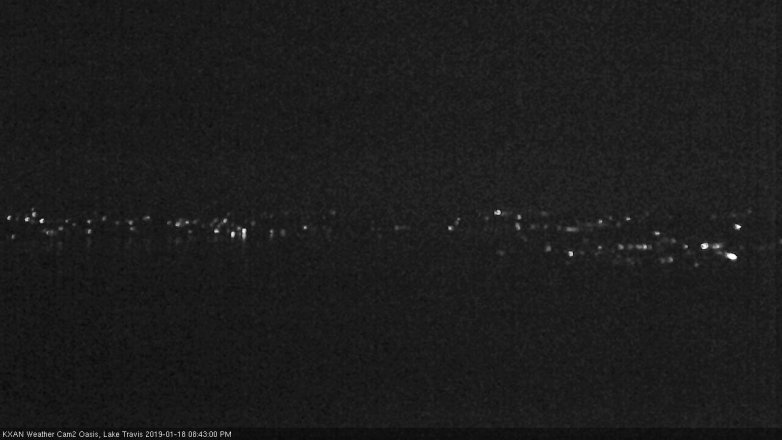 Lake Travis webcam, January 18, 2019 7:45 PM CT
