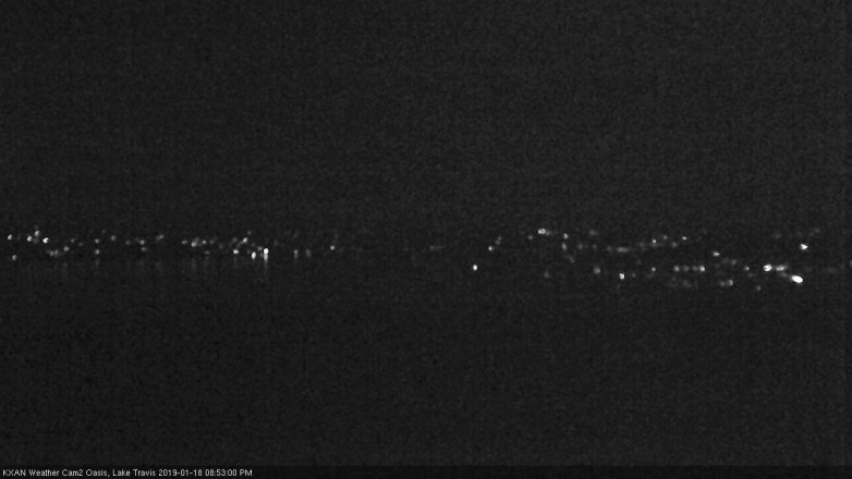 Lake Travis webcam, January 18, 2019 7:55 PM CT