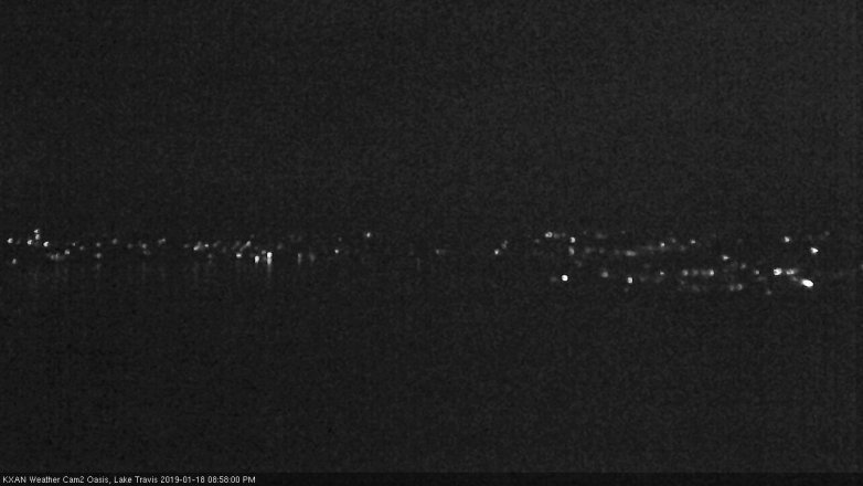 Lake Travis webcam, January 18, 2019 8:00 PM CT