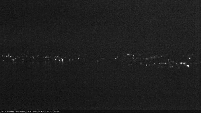Lake Travis webcam, January 18, 2019 8:05 PM CT
