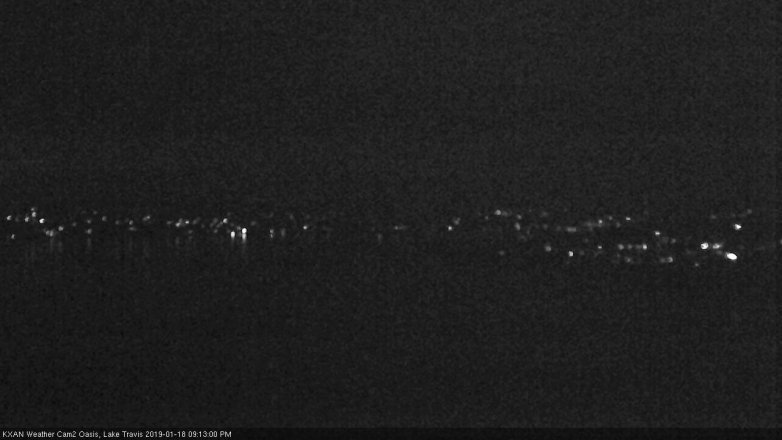 Lake Travis webcam, January 18, 2019 8:15 PM CT